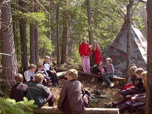 Eventyrstund i skogen.